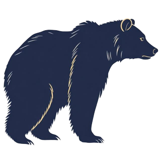 Grizzly bear wildlife silhouette in Banff landscape