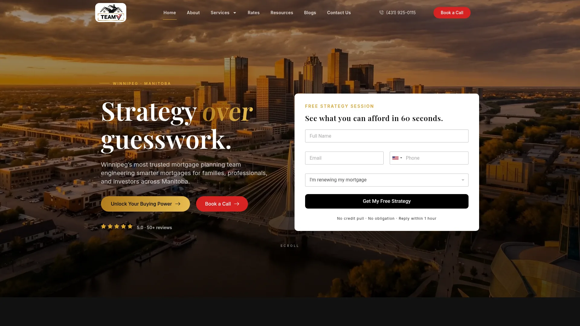 TeamJV — Winnipeg Mortgage Planning — Team JV (Winnipeg, Manitoba) — Web Design case study by Banff Digital
